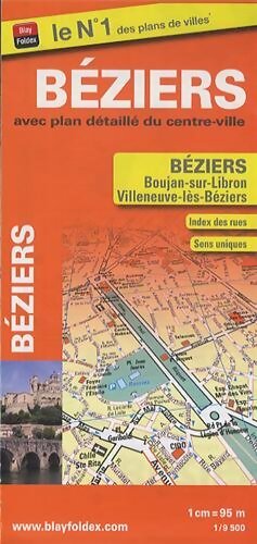 Plan de Béziers avec les communes de Boujan-sur-Libron et de Villeneuve-lès-Béziers - Blay-Foldex - Livre