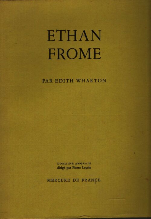 Ethan frome - Edith Wharton - Livre
