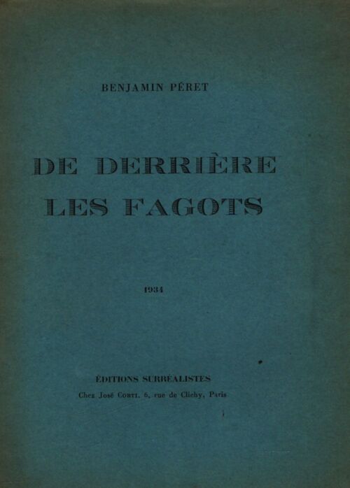 De derrière les fagots - Jacques Péret - Livre