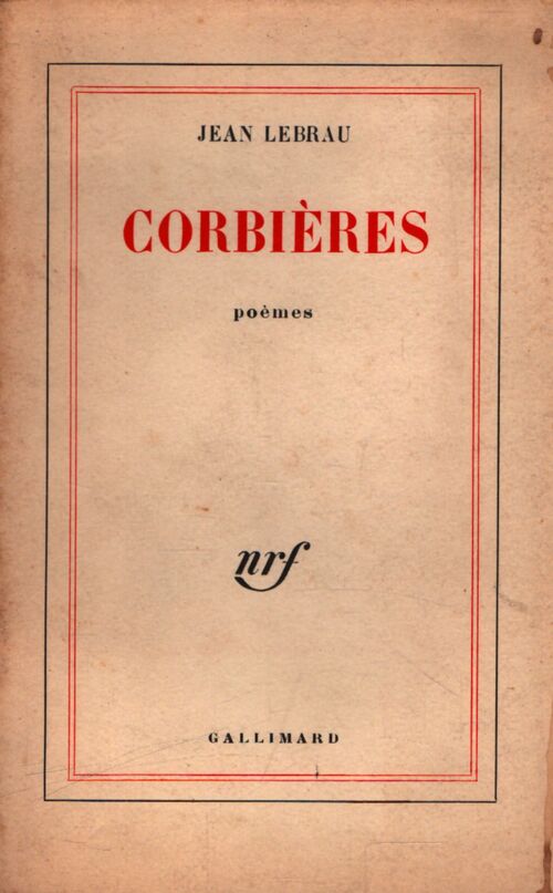 Corbières - Jean Lebrau - Livre