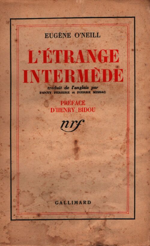  L'étrange intermède - Eugene O'neill - Livre