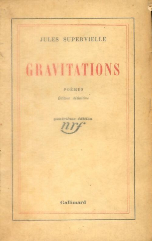 Gravitations - Jules Supervielle - Livre