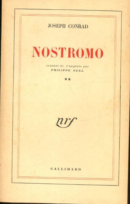 Nostromo - Joseph Conrad - Livre