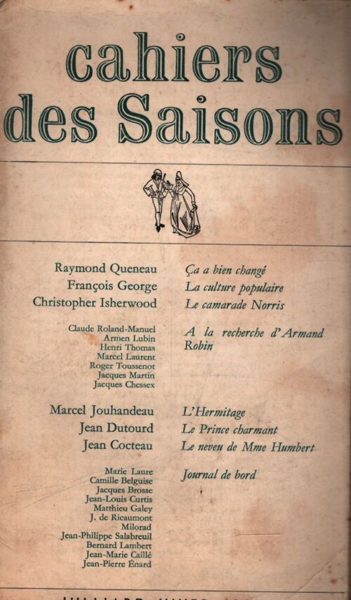 Cahiers des saisons n°36 - Collectif - Livre