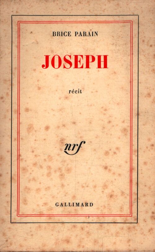 Joseph - Brice Parain - Livre
