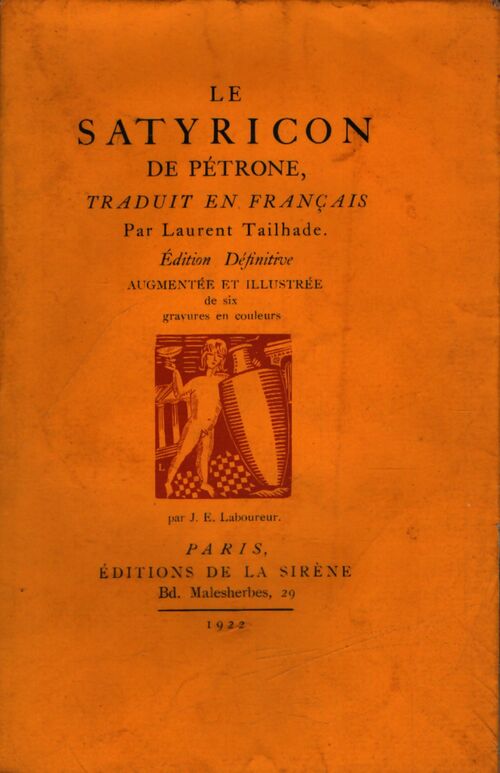 Le satyricon - Pétrone - Livre