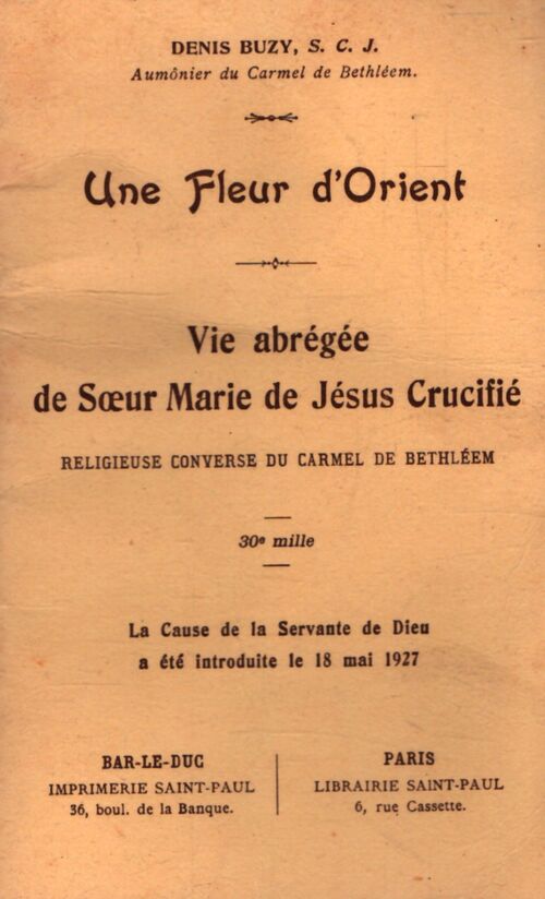 Une fleur d'orient - Denis Buzy - Livre