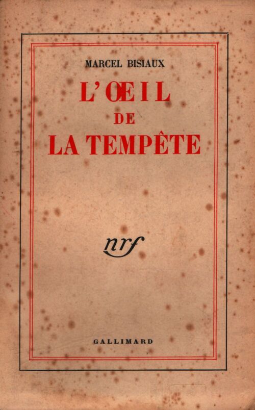 L'oeil de la tempête - Marcel Bisiaux - Livre