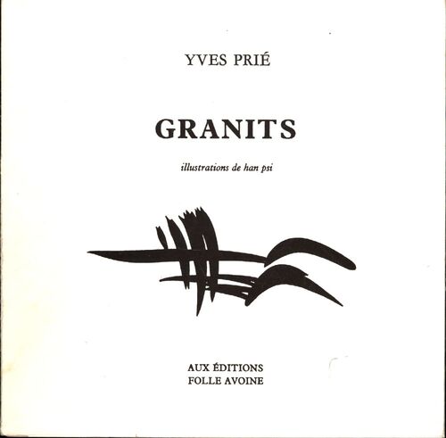 Granits - Yves Prié - Livre