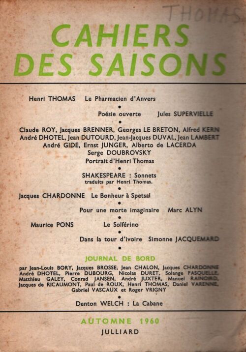 Cahiers des saisons n°23 - Collectif - Livre