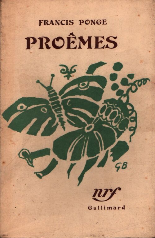 Proêmes - Francis Ponge - Livre