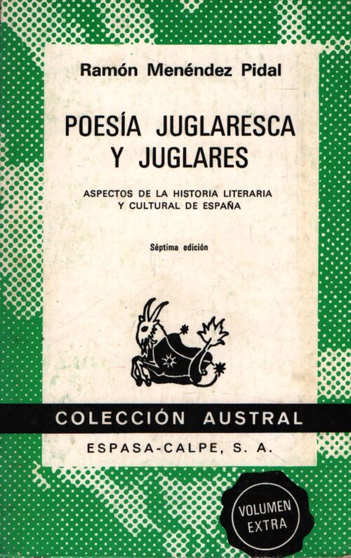 Poesia juglaresca y juglares - Ramon Menendez Pidal - Livre