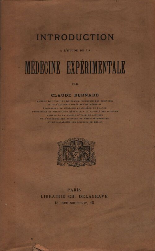 Introduction à l'étude de la médecine expérimentale - Claude Bernard - Livre