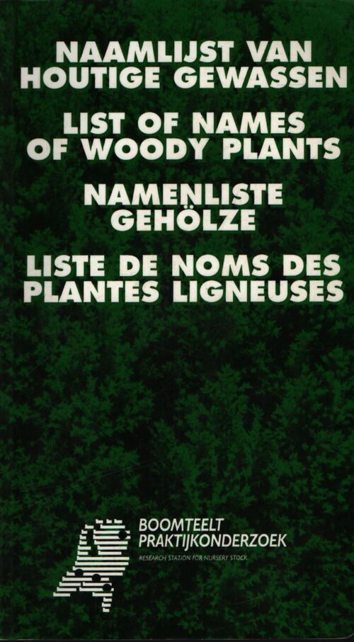 Liste de noms des plantes ligneuses - Collectif - Livre