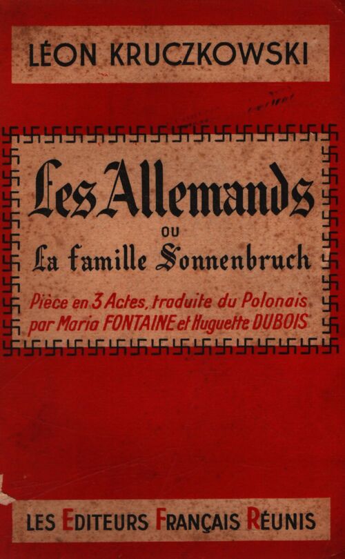 Les allemands ou la famille Sonnenbruch - Léon Kruczkowski - Livre