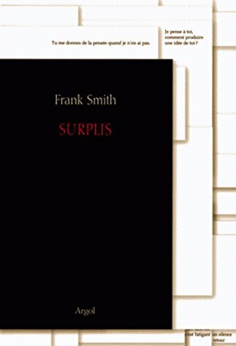 Surplis - Frank Smith - Livre