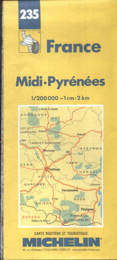 Carte routière : Midi - pyrénées n°235 - Collectif - Livre