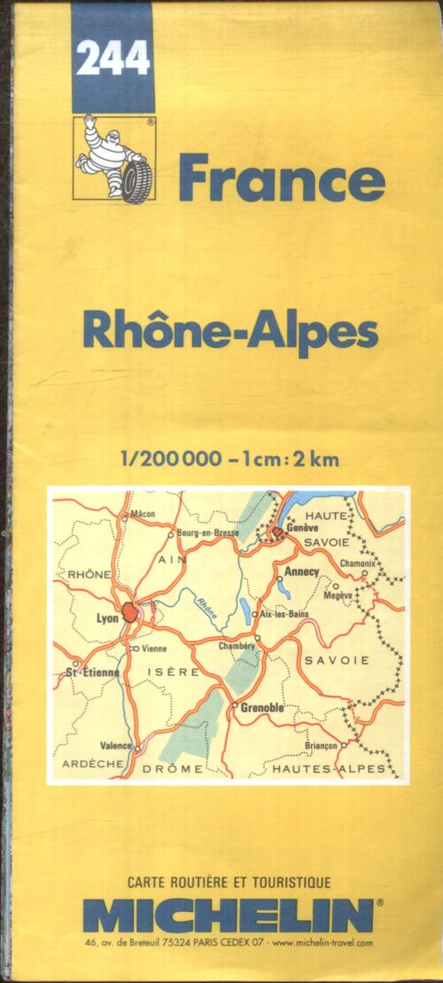 Carte routière : Rhône - Alpes n°244 - Collectif - Livre