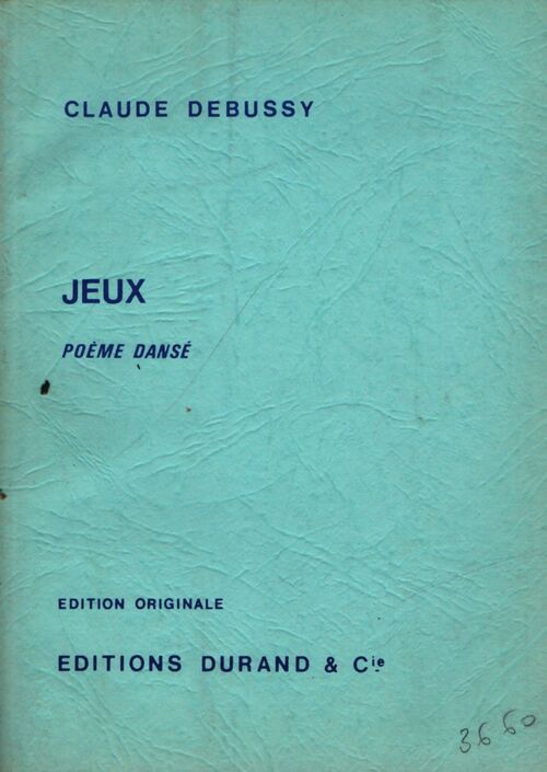 Jeux poème dansé - Claude Debussy - Livre