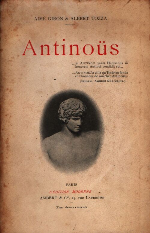 Antinoüs - Aimé Giron - Livre