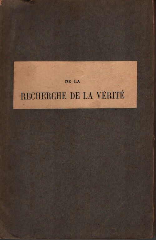 De la recherche de la vérité Tome II : De l'imagination - Georges Malebranche; Lyon - Livre