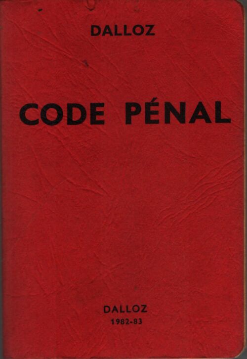 Code pénal 1982-83 - Collectif - Livre