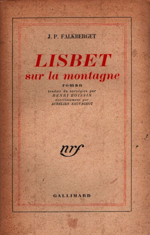 Lisbet sur la montagne - J. P. Falkberget - Livre