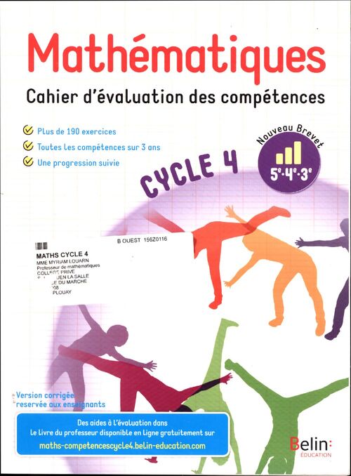 Maths cycle 4 competence - Collectif - Livre