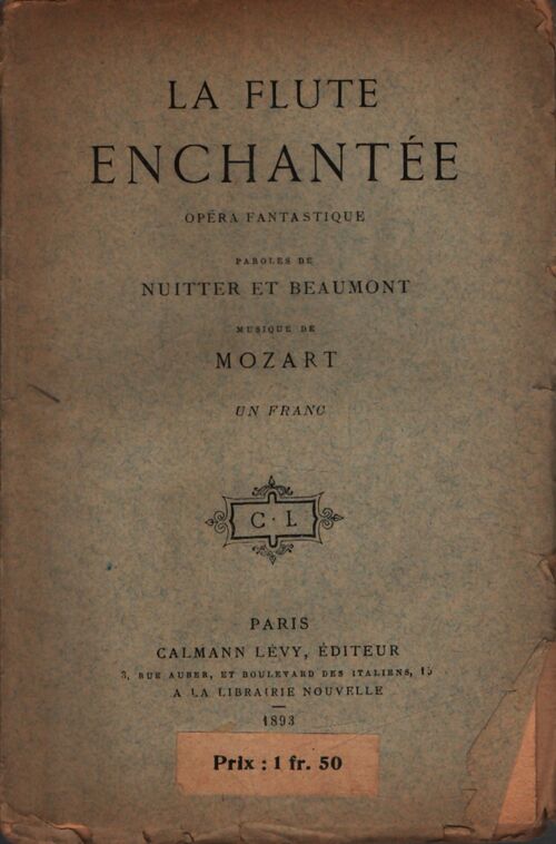 La flûte enchantée - Mozart - Livre