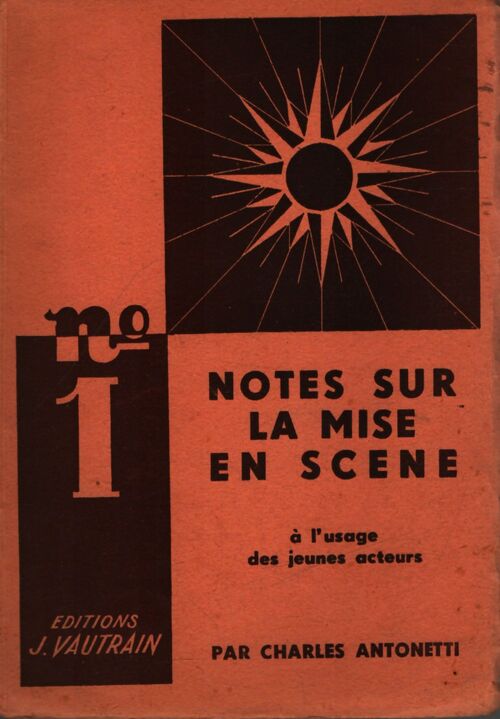 Notes sur la mise en scène à l'usage des jeunes acteurs - Charles Antonetti - Livre