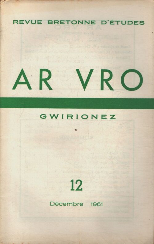 Ar vro Gwirionez n°12 - Collectif - Livre