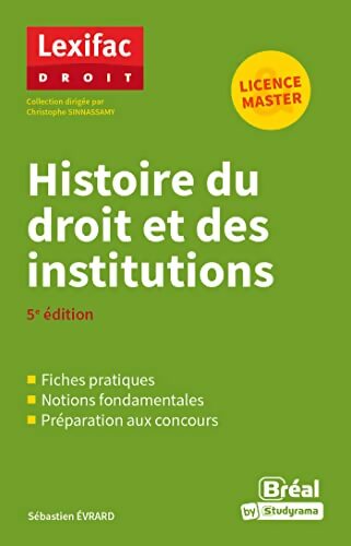 Histoire du droit et des institutions - Christophe Sinnassamy - Livre