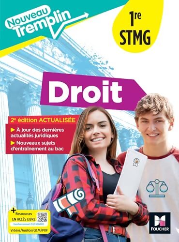 Nouveau Tremplin - Droit - 1re stmg - Éd. 2025 - Livre élève - Jean-Charles Diry - Livre