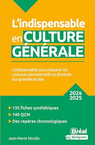 L'indispensable en culture générale : 2024-2025 - Jean-Marie Nicolle - Livre