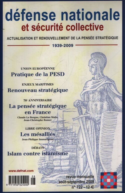Défense nationale et sécurité collective N°8 / 9 1939-2009 - Collectif - Livre
