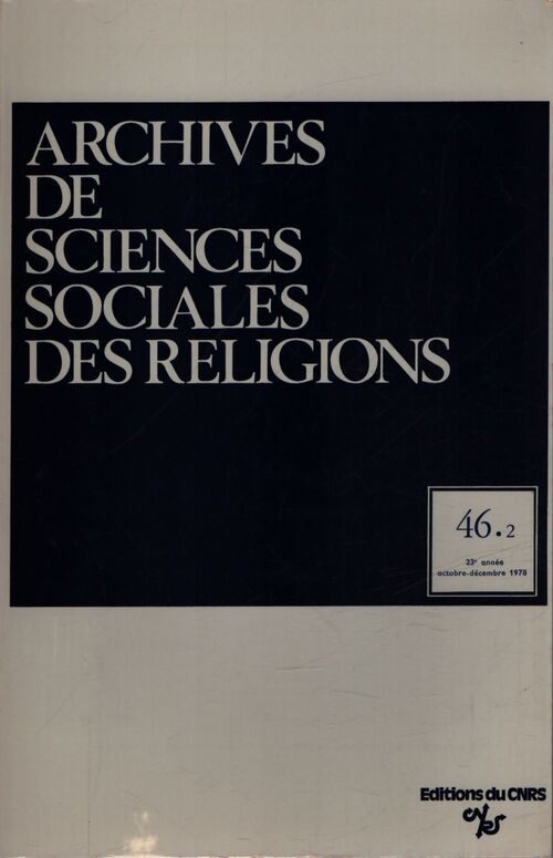 Archives de sciences sociales des religions 46. 2 - Collectif - Livre