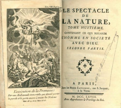 Le spectacle de la nature Tome IX - Noël-Antoine Pluche -  Estienne GF - Livre