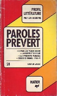 Paroles - Jacques Prévert -  Profil - Livre
