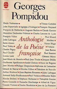 Anthologie de la poésie française - Georges Pompidou -  Le Livre de Poche - Livre