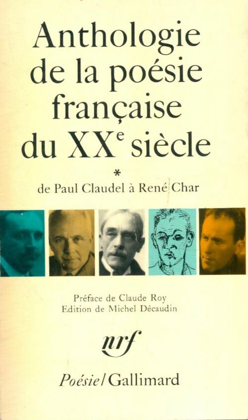 Anthologie de la poésie française du XXe siècle, de Paul Claudel à René Char - Collectif -  Poésie - Livre