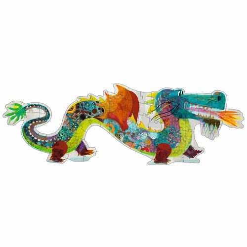 Le Dragon Lion - Puzzle géant 58 pcs - Djeco - DJ07170 - Jeu de société