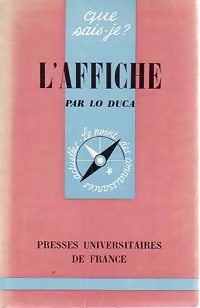 L'affiche - Lo Duca -  Que sais-je - Livre