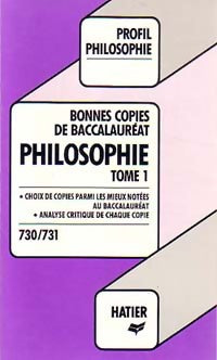 Bonnes copies, philosophie, Tome I - Inconnu -  Profil - Livre