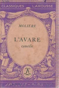 L'avare - Molière -  Classiques Larousse - Livre