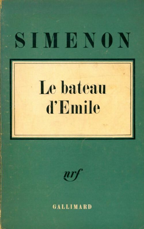 Le bateau d'Emile - Georges Simenon -  Simenon - Livre