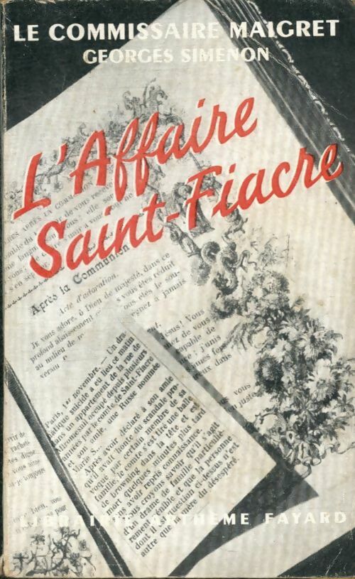 L'affaire Saint-Fiacre - Georges Simenon -  Georges Simenon - Livre