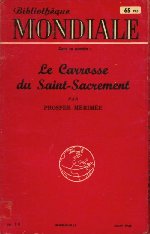 Le carrosse du Saint-Sacrement - Prosper Mérimée -  Bibliothèque Mondiale - Livre