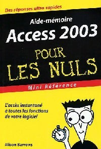 Access 2003 - Allison Barrows -  Pour les Nuls Mini-Poche - Livre