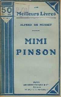 Mimi Pinson - Alfred De Musset -  Les meilleurs livres - Livre