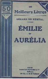 Emilie / Aurélia - Gérard De Nerval -  Les meilleurs livres - Livre